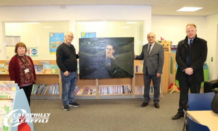 Local artist donates painting to proposed Idris Davies Community Learning Hub
