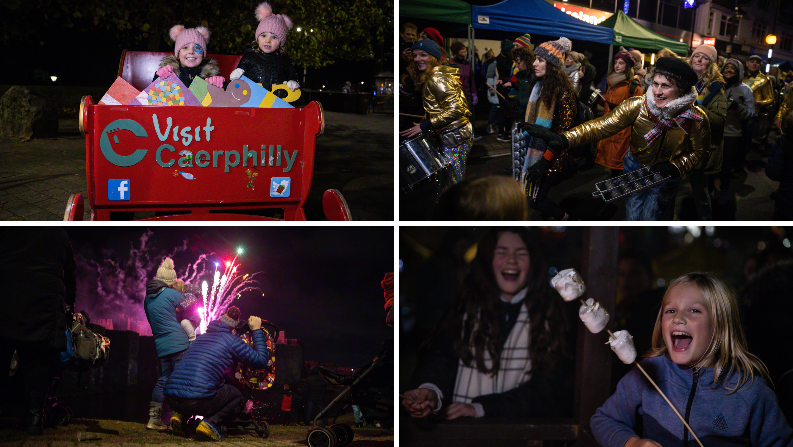 Caerphilly Winter Fair 2024, River of Light Lantern Parade & Fireworks Display