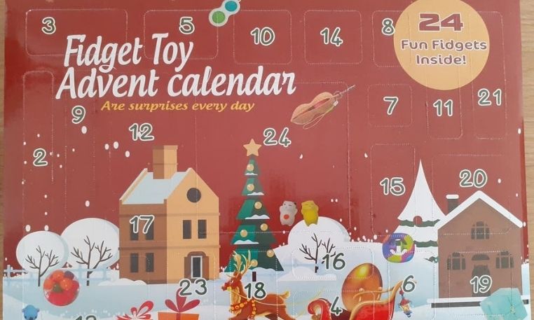 Safety warning for fidget toy advent calendar