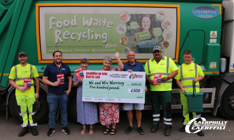 Caerphilly food waste recycler wins £500