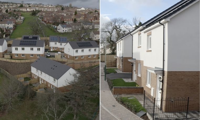 Residents enjoying new homes in Caerphilly