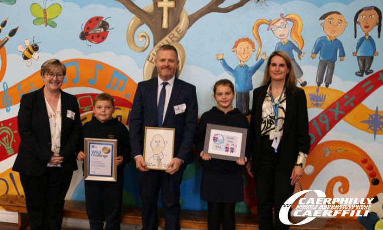 Welsh Government Education Minister visits Fochriw Primary School