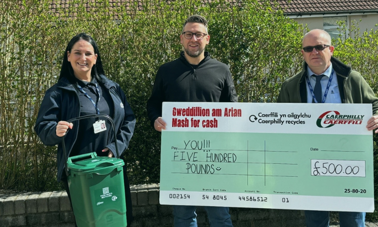 Caerphilly County Borough’s latest £500 food waste recycling winner announced