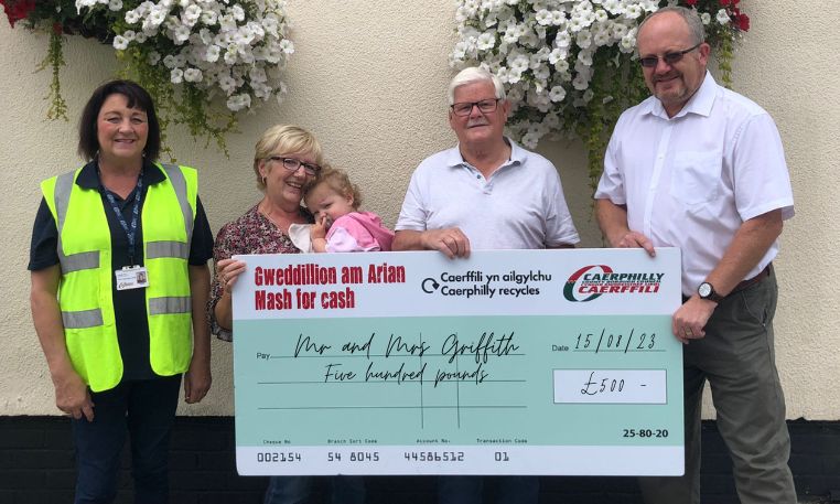 Caerphilly County Borough food waste recycler awarded £500!