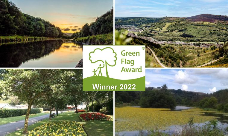 Green Flag status awarded to numerous parks and green spaces in Caerphilly County Borough