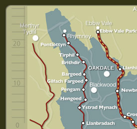 Map Rhwydwaith y Rheilffyrdd